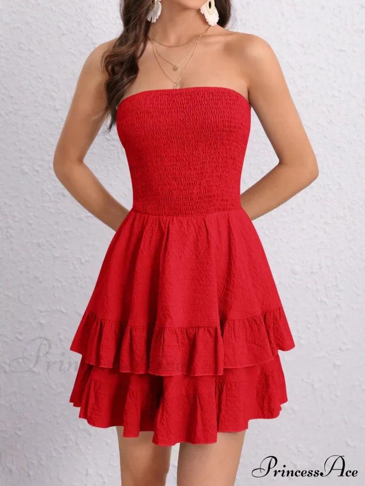 Ruffle Hem Tube Dress image 3