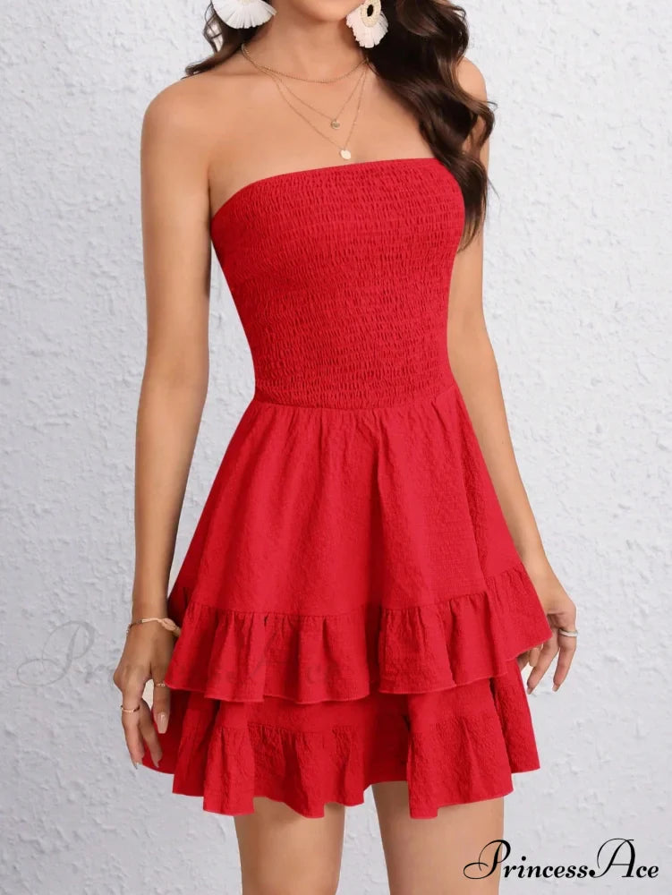 Ruffle Hem Tube Dress image 5