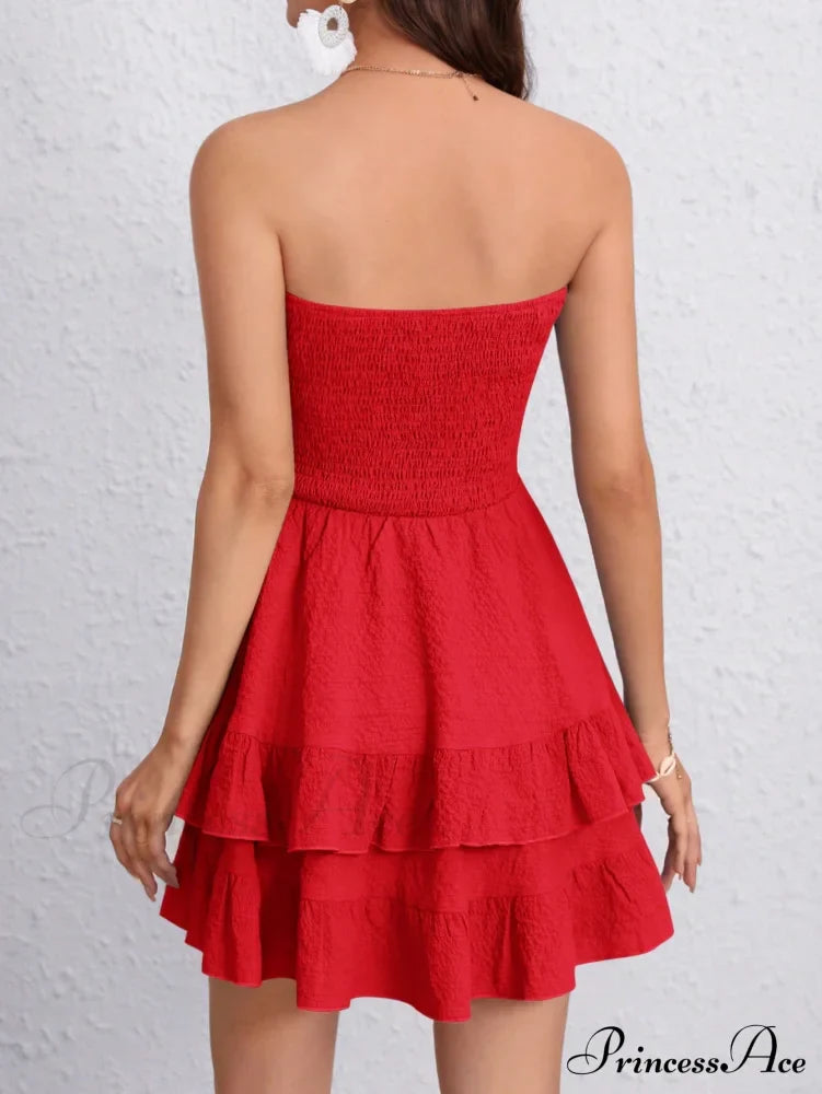 Ruffle Hem Tube Dress image 2