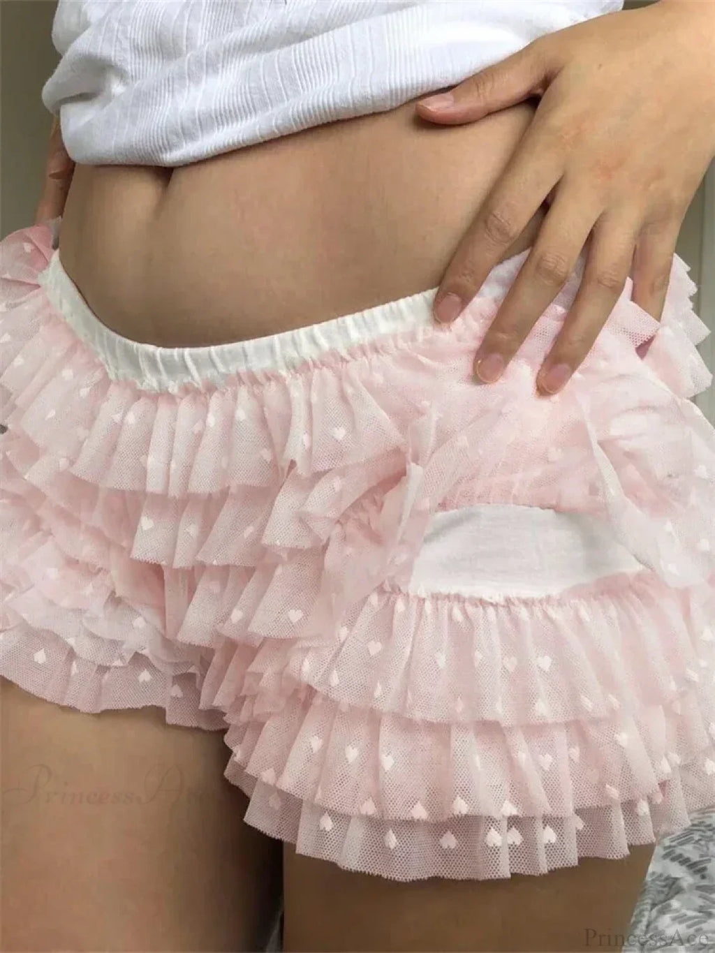 Ruffle Layered Elastic Waist Short image 3