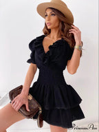 Ruffle Loose Elastic Tunic Mini Party Dress for Summer image 6