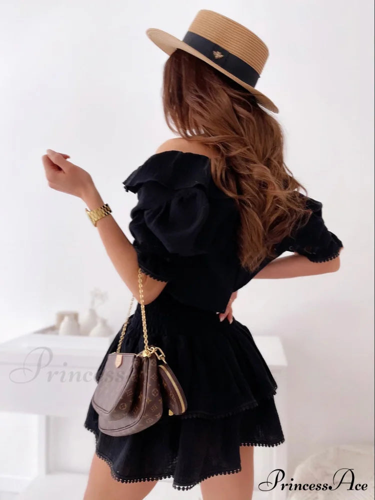 Ruffle Loose Elastic Tunic Mini Party Dress for Summer image 5