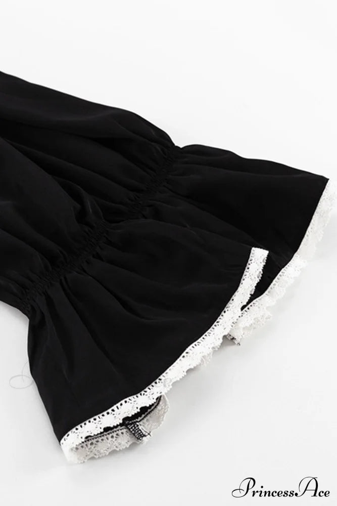 Ruffle Neck Lacework A-line Dress image 11
