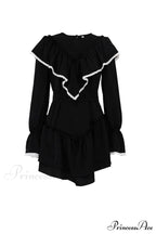 Ruffle Neck Lacework A-line Dress image 8