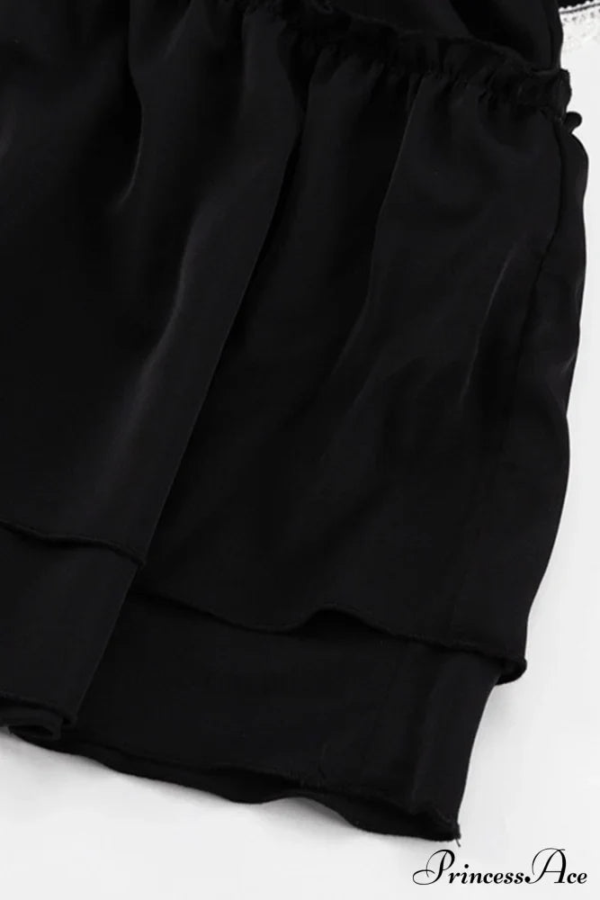 Ruffle Neck Lacework A-line Dress image 10