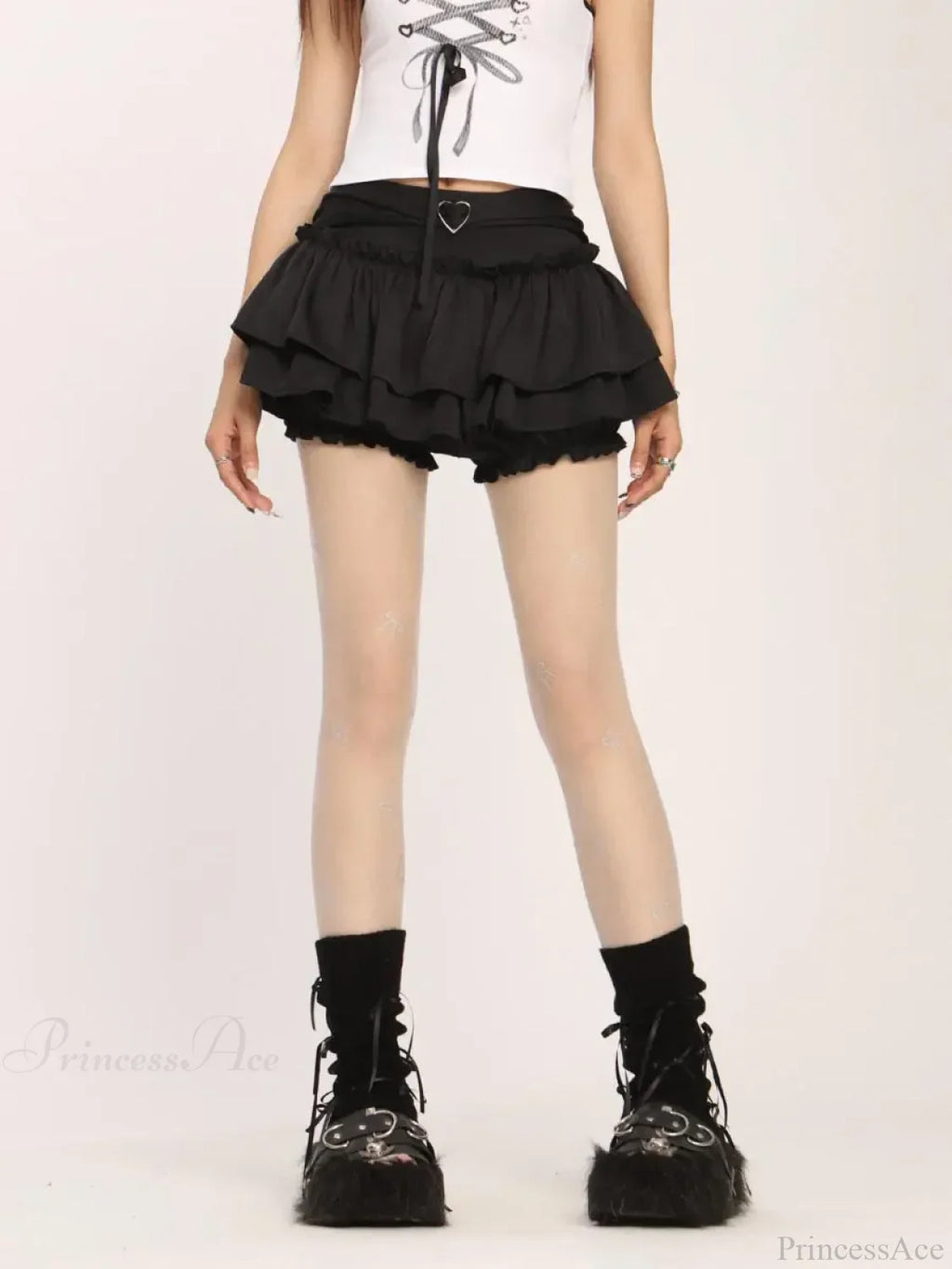 Ruffle Slim Cake Layer Skirt image 6