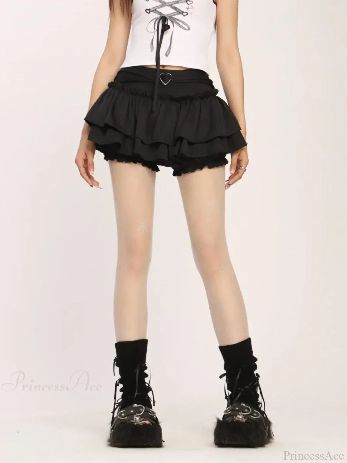 Ruffle Slim Cake Layer Skirt image 6