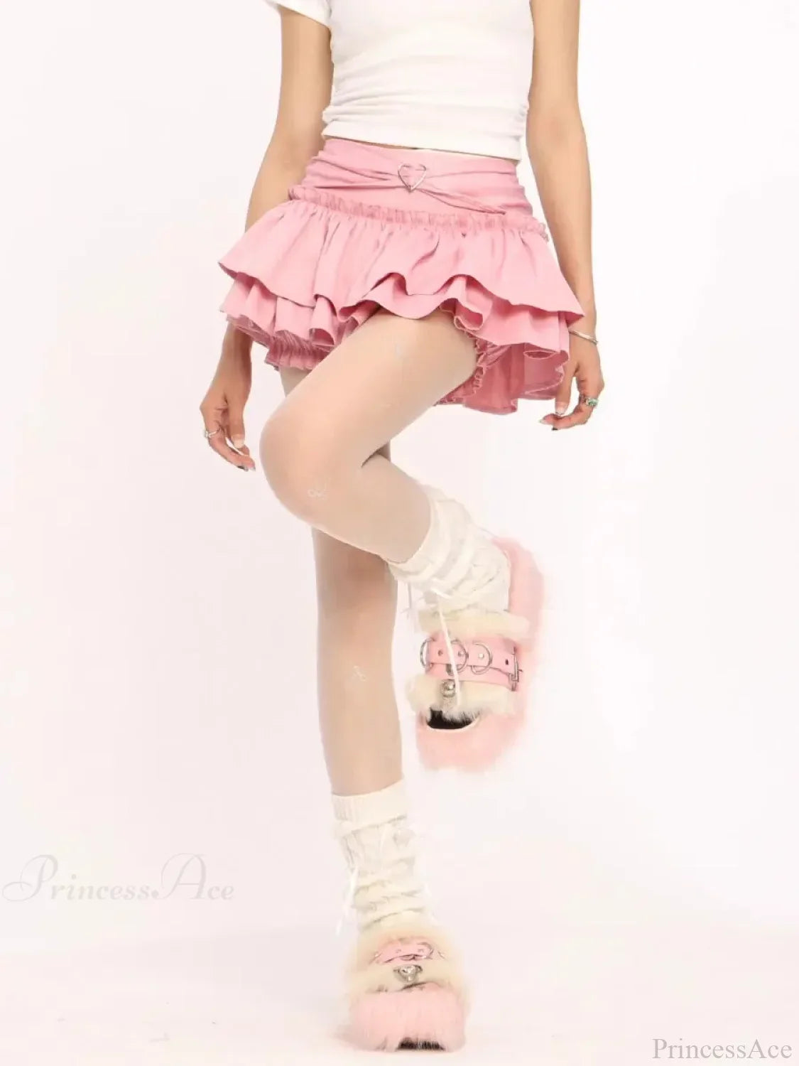 Ruffle Slim Cake Layer Skirt image 5
