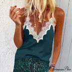 Ruffle Spaghetti Strap V Backless Top image 3