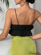 Ruffle Trim Crop Cami Top image 2