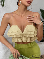 Ruffle Trim Crop Cami Top image 6
