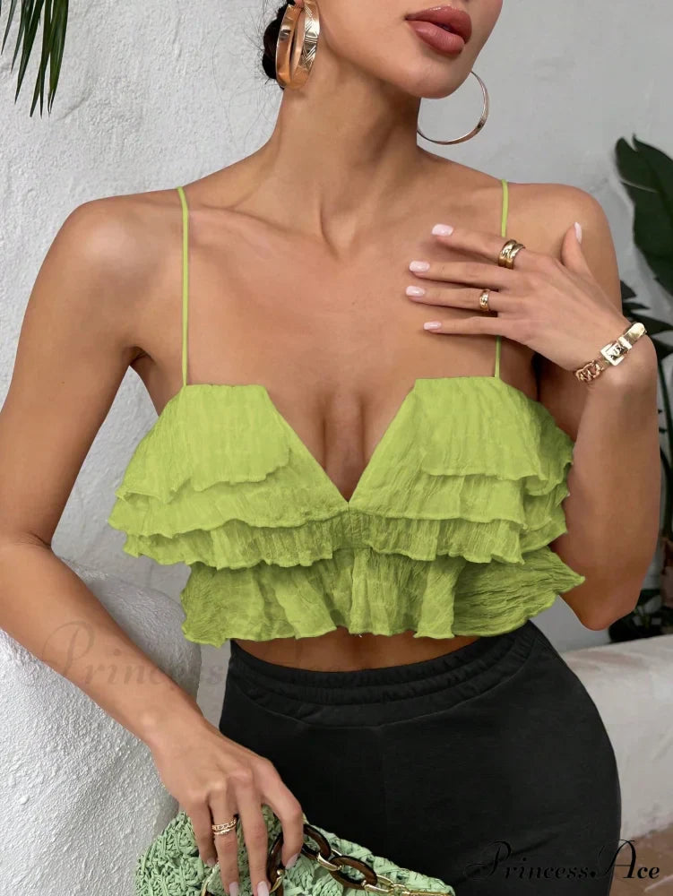 Ruffle Trim Crop Cami Top image 8