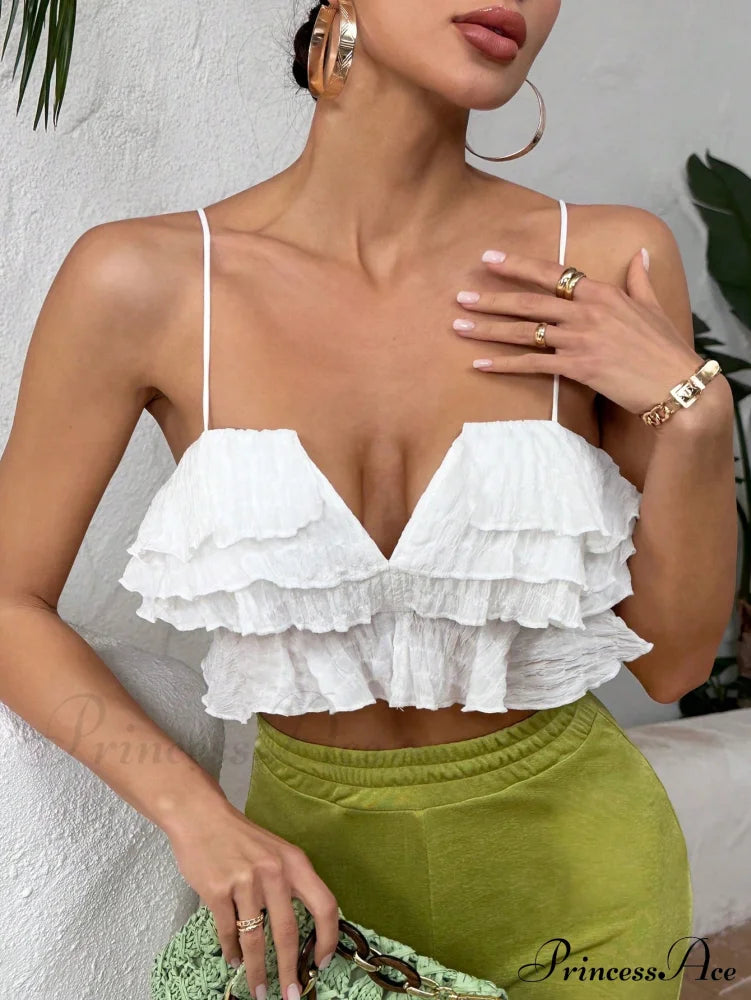 Ruffle Trim Crop Cami Top image 9