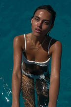 Ruffle White Two Piece Bikini Set image 4