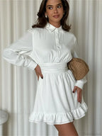 Ruffled Bandage Lace-Up Mini Dress image 2