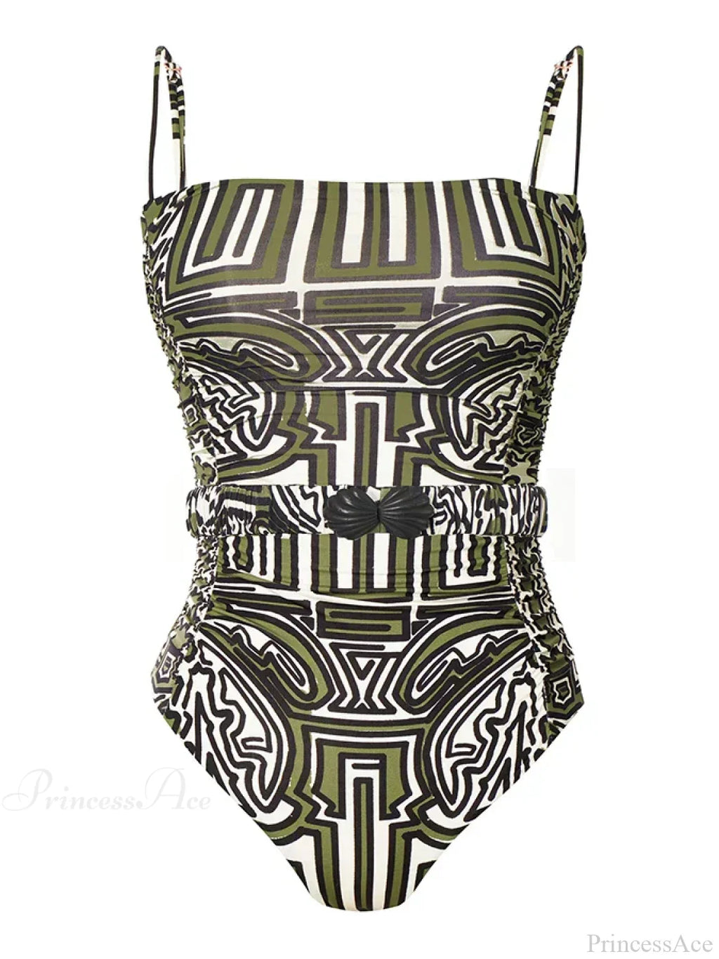 Ruffled Deep V Swimwear Backless One Piece image 5