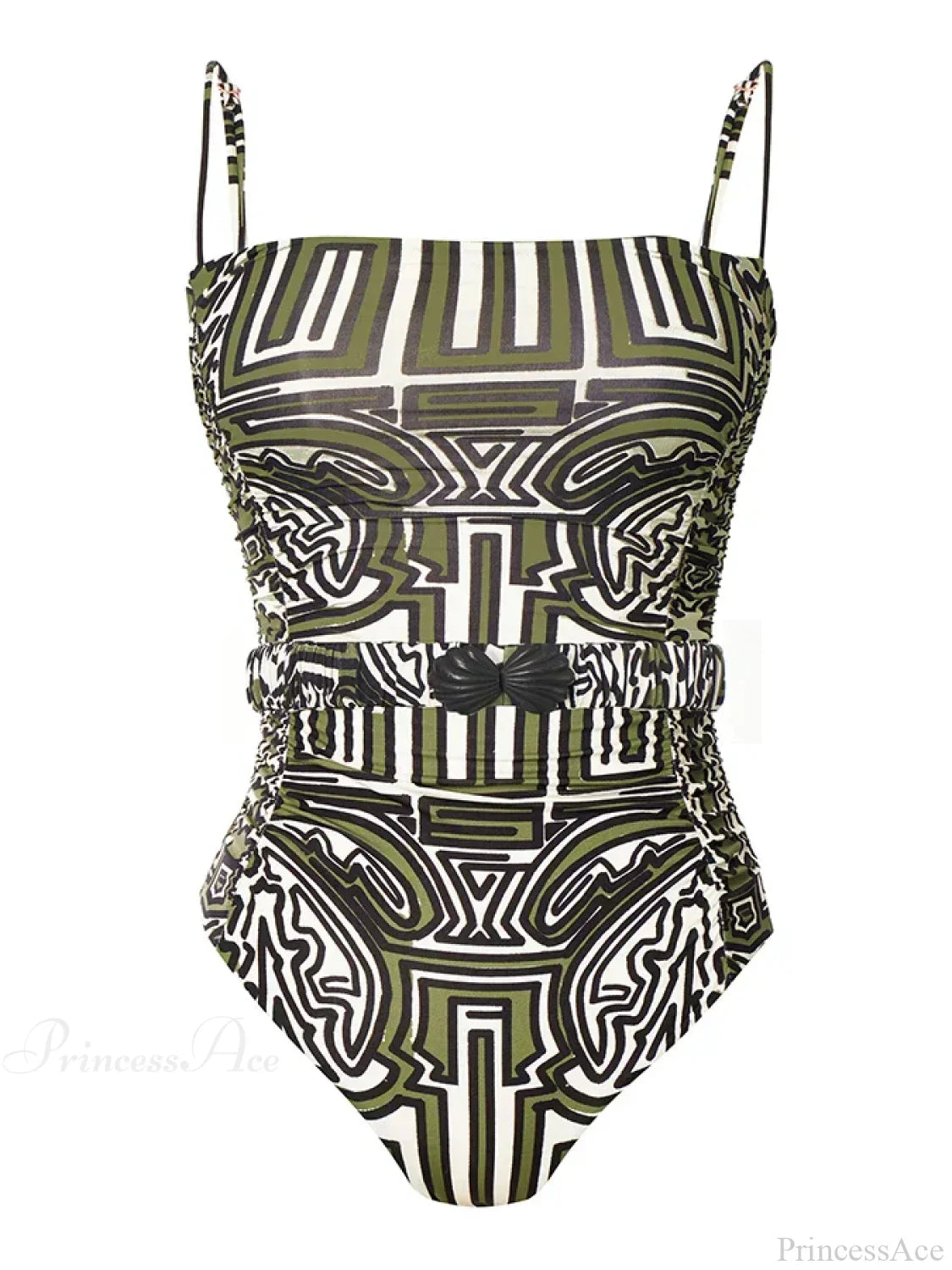 Ruffled Deep V Swimwear Backless One Piece image 5
