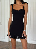 Ruffled High-Waist Bandage Mini Dress image 4