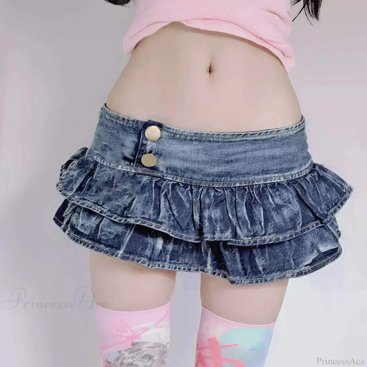 Ruffled Pleated Super Short Skirt image 2