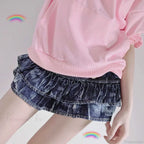 Ruffled Pleated Super Short Skirt image 3