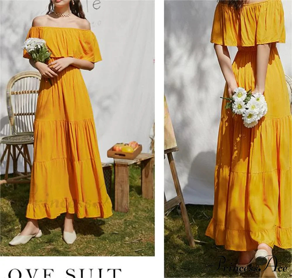 Ruffled Romance Off Charming The Shoulder Maxi Dress image 7