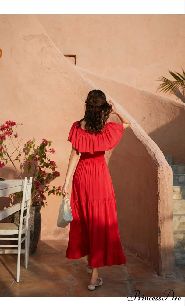 Ruffled Romance Off Charming The Shoulder Maxi Dress image 9