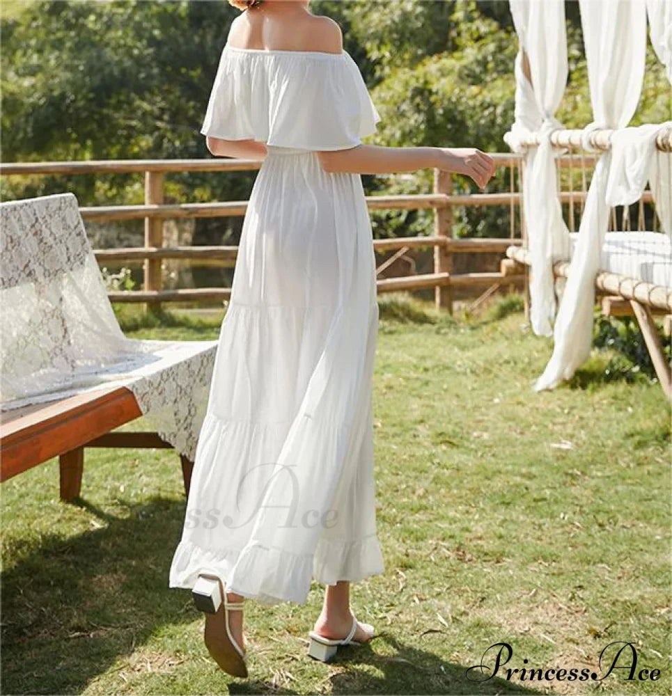 Ruffled Romance Off Charming The Shoulder Maxi Dress image 2