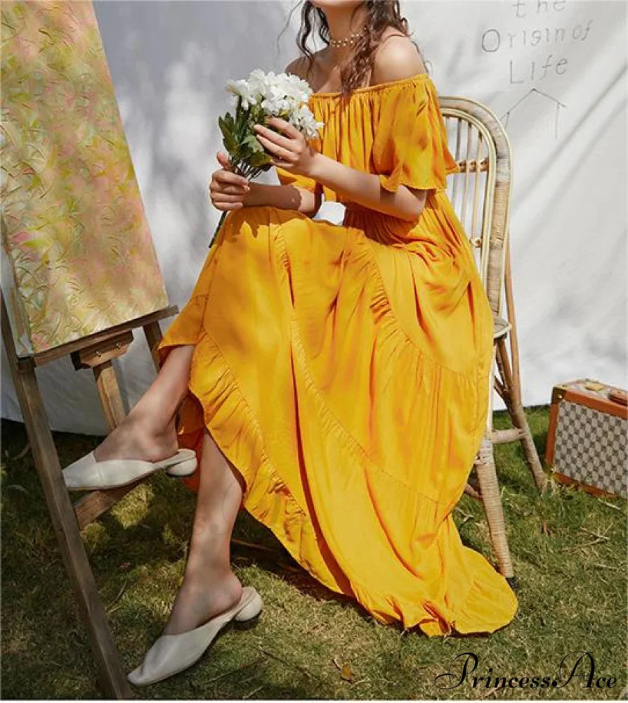 Ruffled Romance Off Charming The Shoulder Maxi Dress image 6