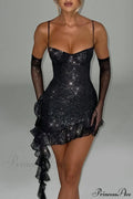 Ruffled Sequin Stylish Mini Dress image 2