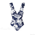 Ruffled V-neck Lace Up Monokini One Piece Set image 11