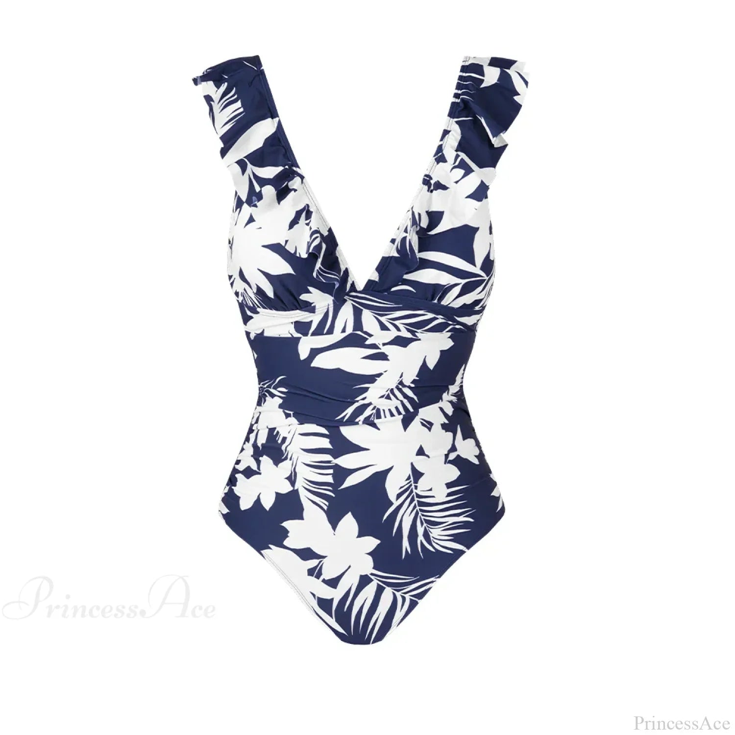 Ruffled V-neck Lace Up Monokini One Piece Set image 11