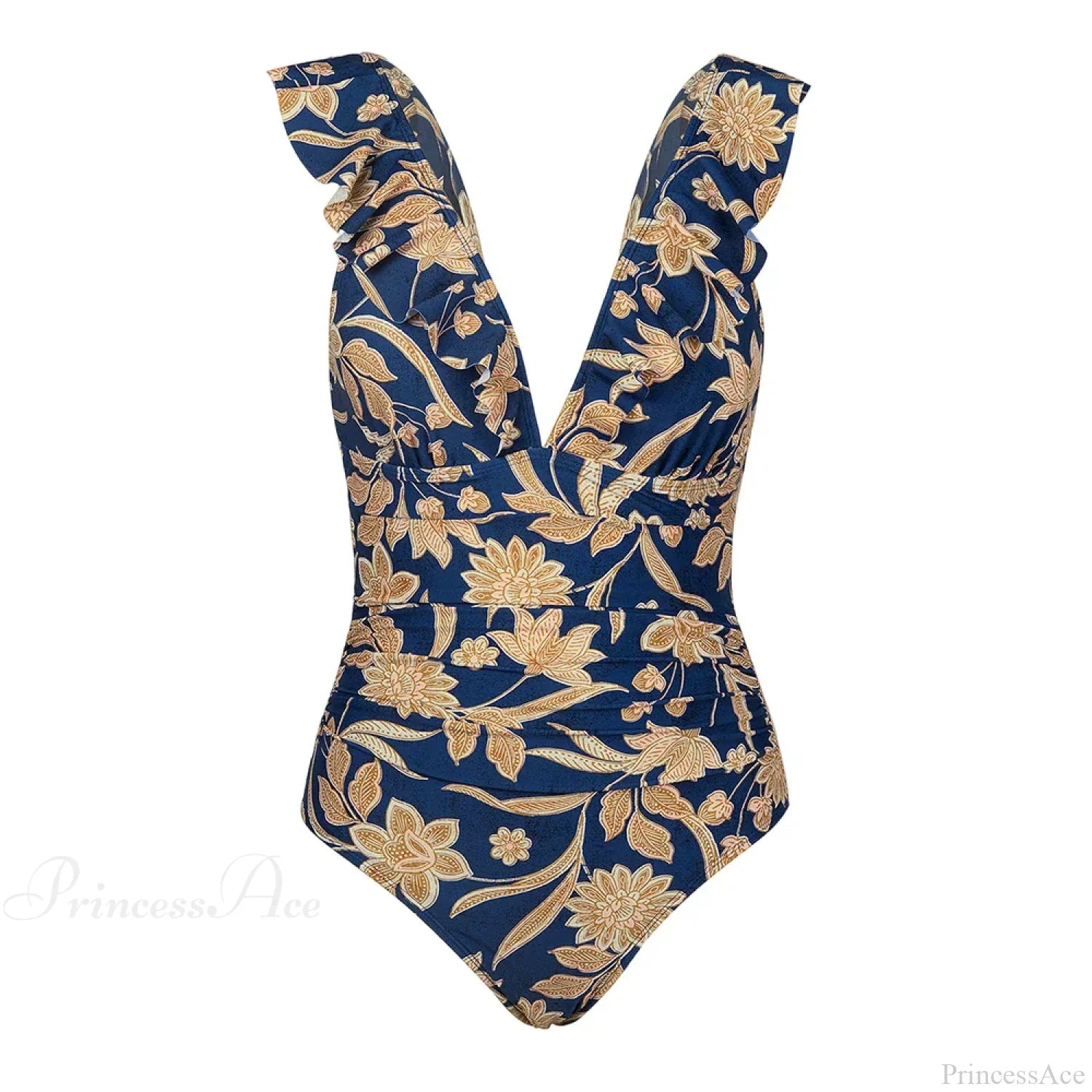 Ruffled V-neck Lace Up Monokini One Piece Set image 14