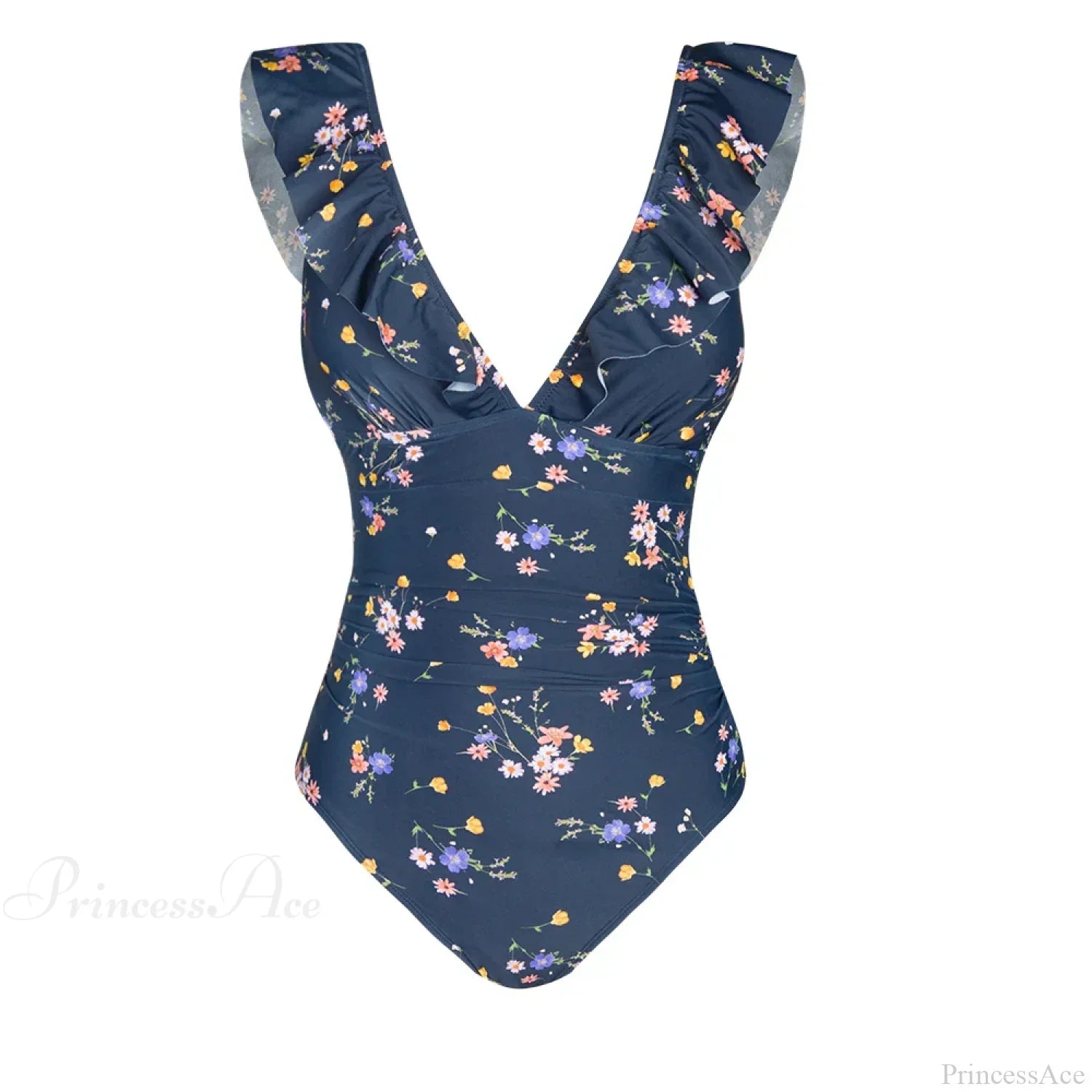 Ruffled V-neck Lace Up Monokini One Piece Set image 18