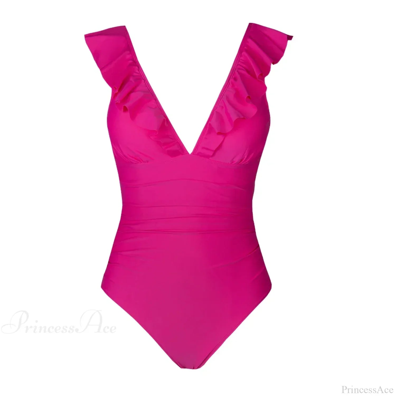 Ruffled V-neck Lace Up Monokini One Piece Set image 5