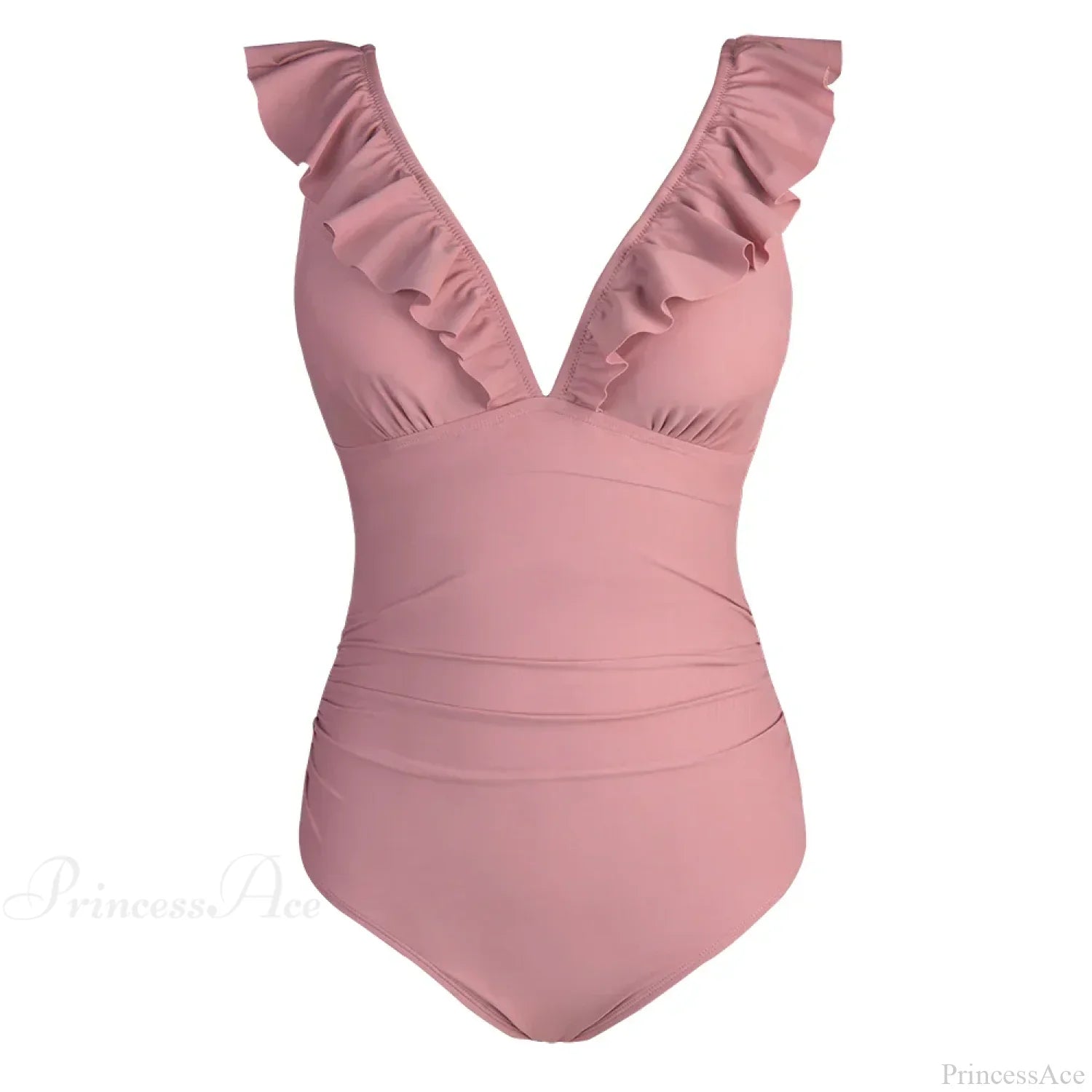 Ruffled V-neck Lace Up Monokini One Piece Set image 7