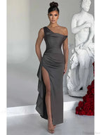 Ruffles Asymmetrical Maxi Vacation Dress image 8