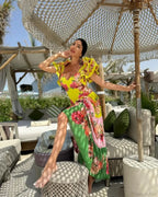 Ruffles Flower Print Skirt Two Piece Set image 3