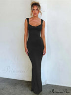 Ruffles Green Straps Backless Elegant Bodycon Evening Maxi Dress image 6