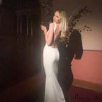 Ruffles Green Straps Backless Elegant Bodycon Evening Maxi Dress image 7