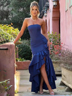 Ruffles High Split Maxi Vacation Dress image 3