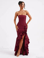 Ruffles High Split Maxi Vacation Dress image 7