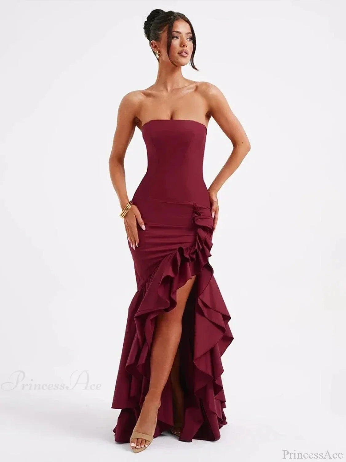 Ruffles High Split Maxi Vacation Dress image 7