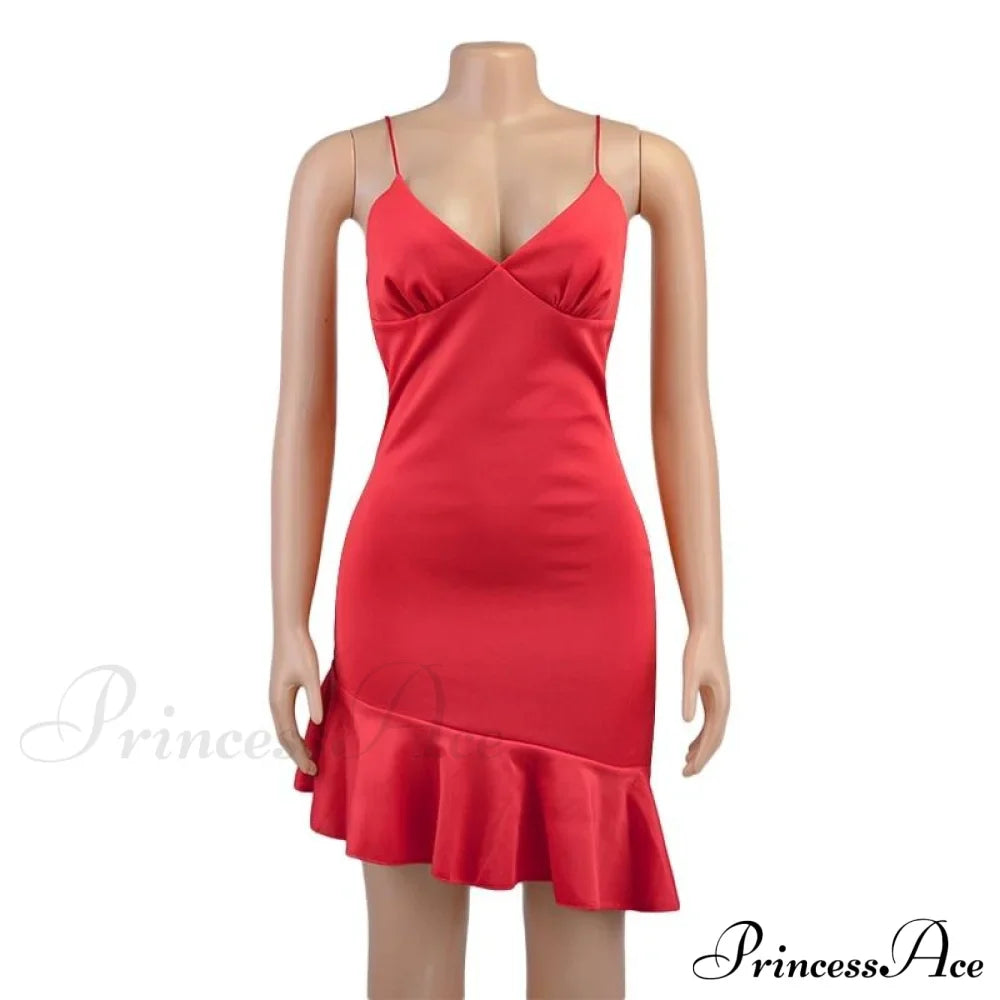 Ruffles Straps Stylish Mini Dress image 8