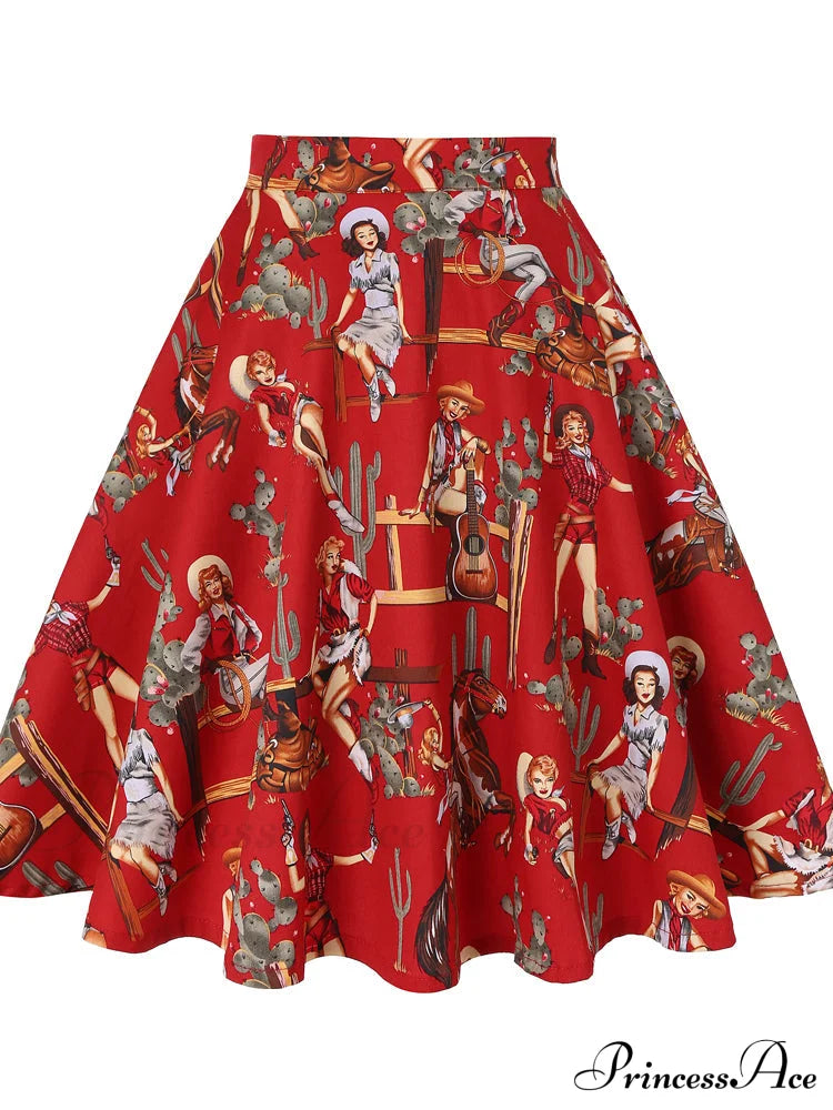 Runway Vintage Rockabilly Midi Skirt image 12