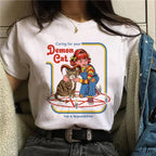 Satan Horror Demon Death Scary Devil Funny T-shirt image 2
