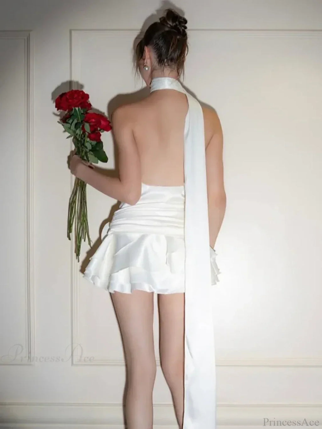 Satin 3D Flower Dress image 4