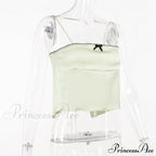 Satin Cami Bow Charming Backless Tie-Up Top image 10