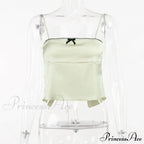 Satin Cami Bow Charming Backless Tie-Up Top image 9