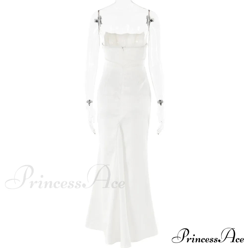 Satin Corset Stylish Maxi Dress image 18