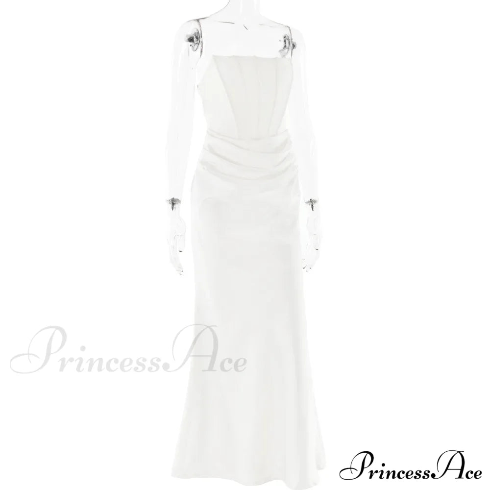 Satin Corset Stylish Maxi Dress image 12